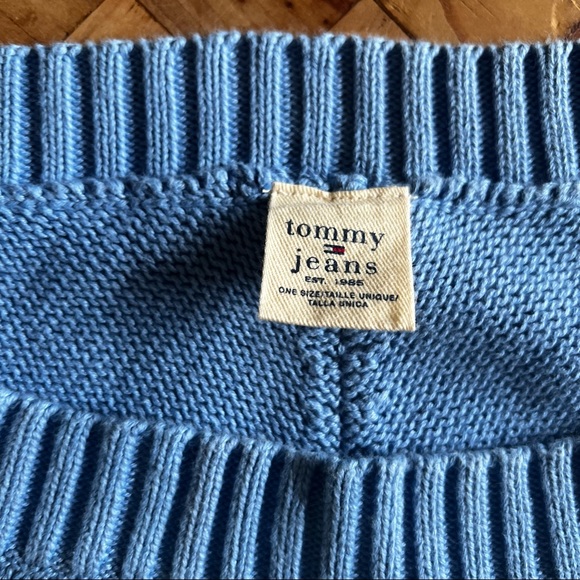 Tommy Jeans Poncho blue/white - Picture 2 of 5